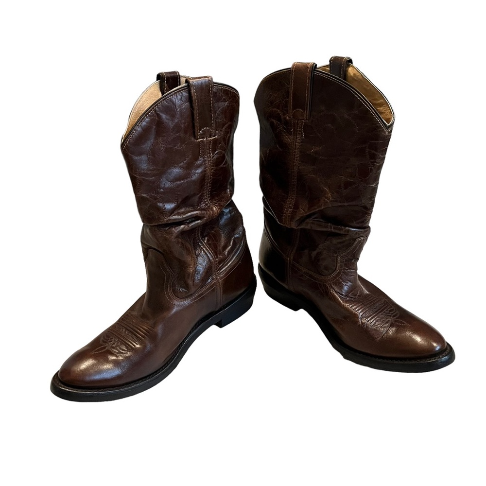 Double H Western Distressed Slouchy Boots, Sz 10 - Picture 9 of 13